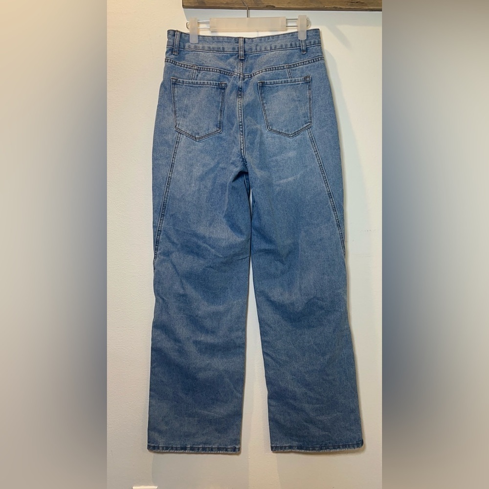 Commense Blue Flare Wide Leg Jeans - Picture 4 of 7